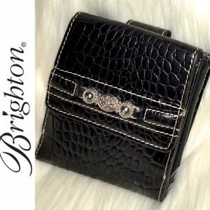 BRIGHTON black alligator wallet